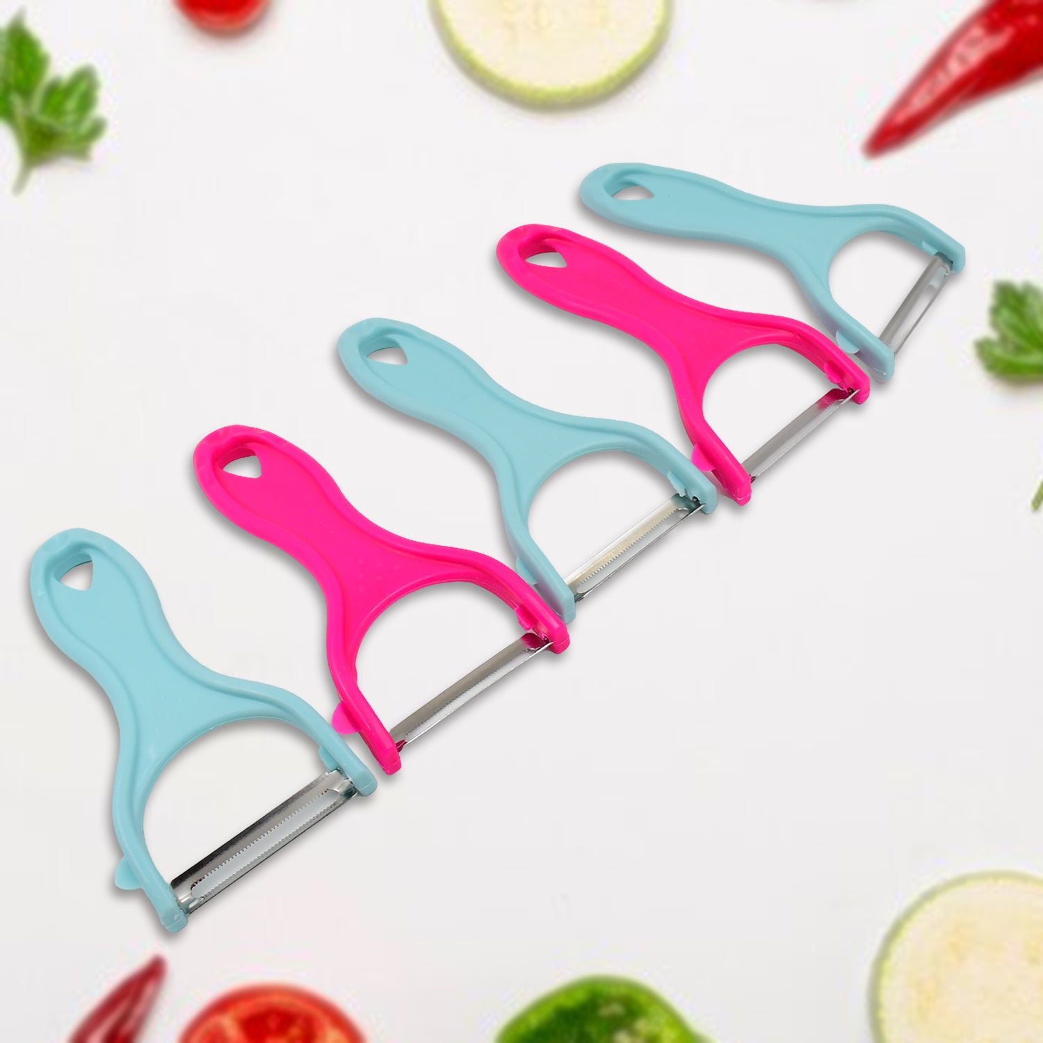 Stainless Steel Kitchen Scissors Multipurpose Peeler (2 Pc Set Mix Design Scissor Peeler)