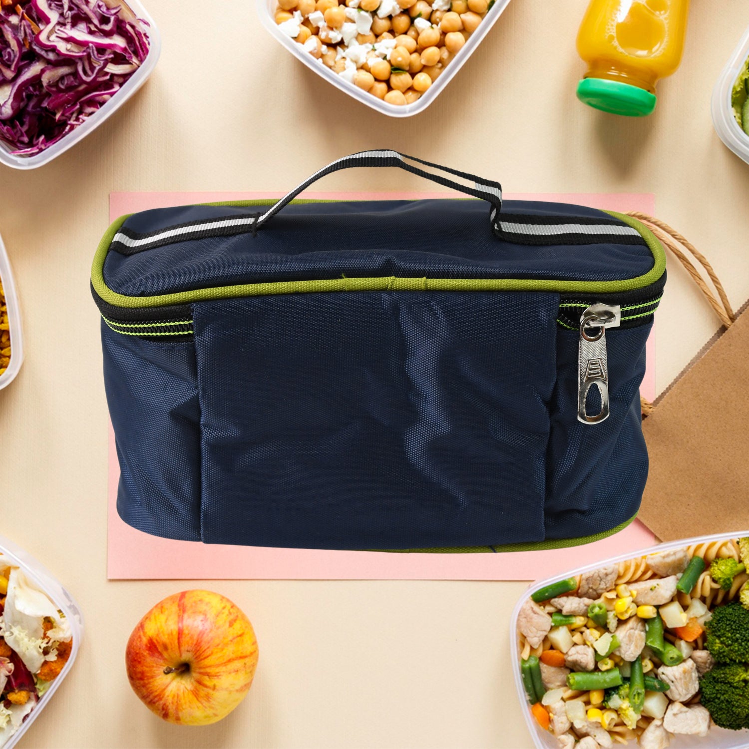 Sumo Lunch Box With Lunch Bag Plastic Lunch Box Plastic Spoon Fork (2 Pc Set With Lunch Box)