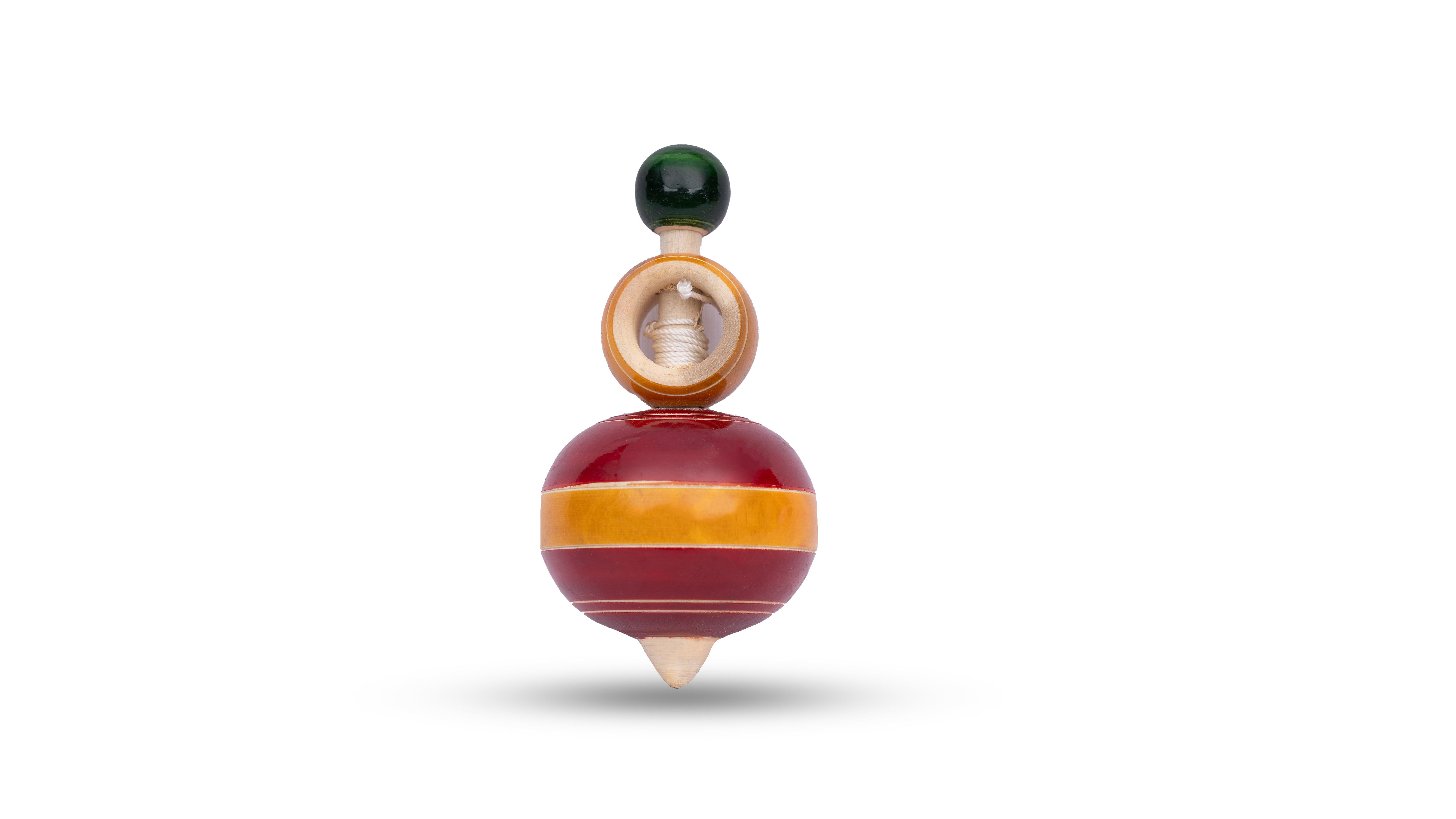 Wooden Lattu | Wooden Spinning Tops Toys | Multicolor | Pambaram