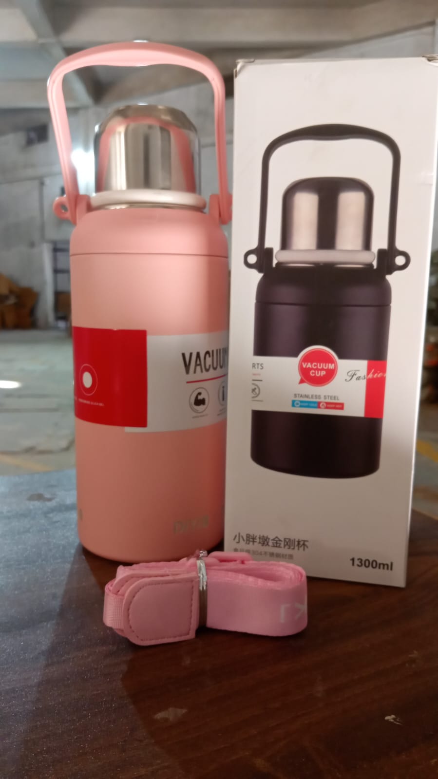 Stainless Steel Tumblers 316 Stainless Steel Vacuum Insulated Cup Bottle Portable Travel Kettle Water Bottle With Handle Outdoor Large Capacity Sports Kettle Cups Bottle (1300 Ml)