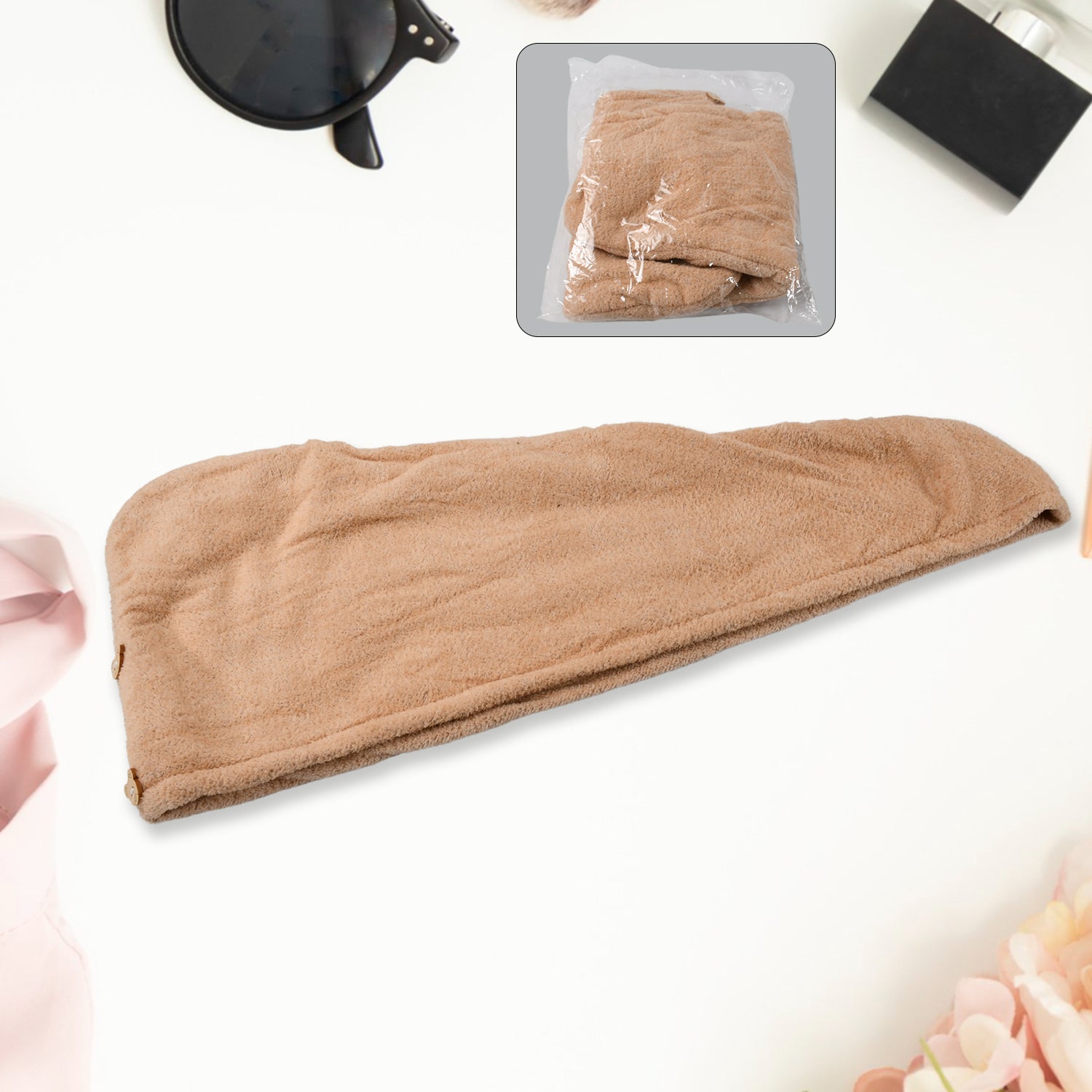 Microfiber Hair Wrap Towel Cap Quick Turban Hair-drying Absorbent Microfiber Towel Dry Shower Caps (1 Pc)
