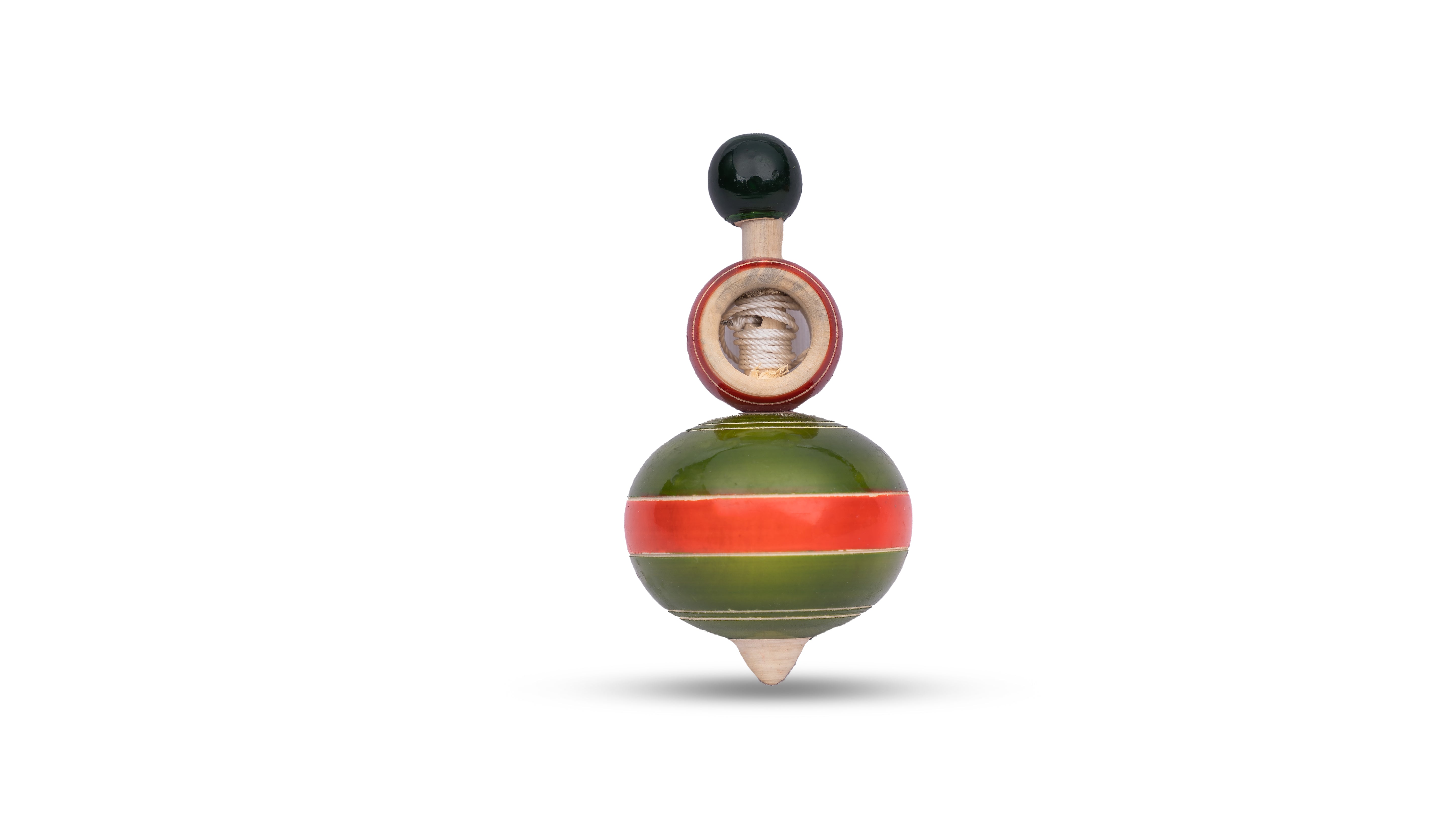 Wooden Lattu | Wooden Spinning Tops Toys | Multicolor | Pambaram