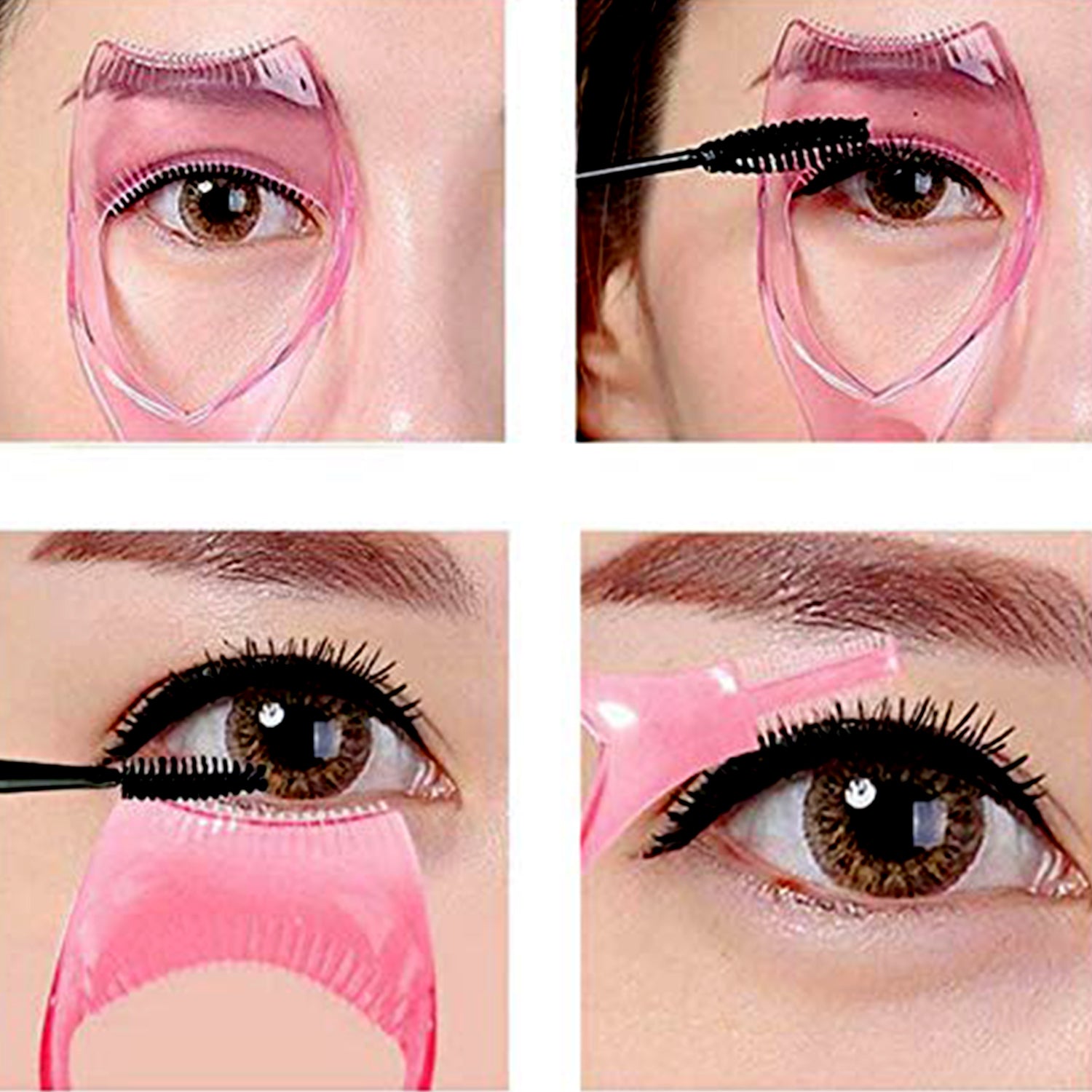 3 In 1 Plastic Makeup Cosmetic Eyelash Tool Lash Mascara Applicator Eyelashes Guide Eyelashes Brush Curler Comb Eye Makeup Tool Female Supply (1 Pc)