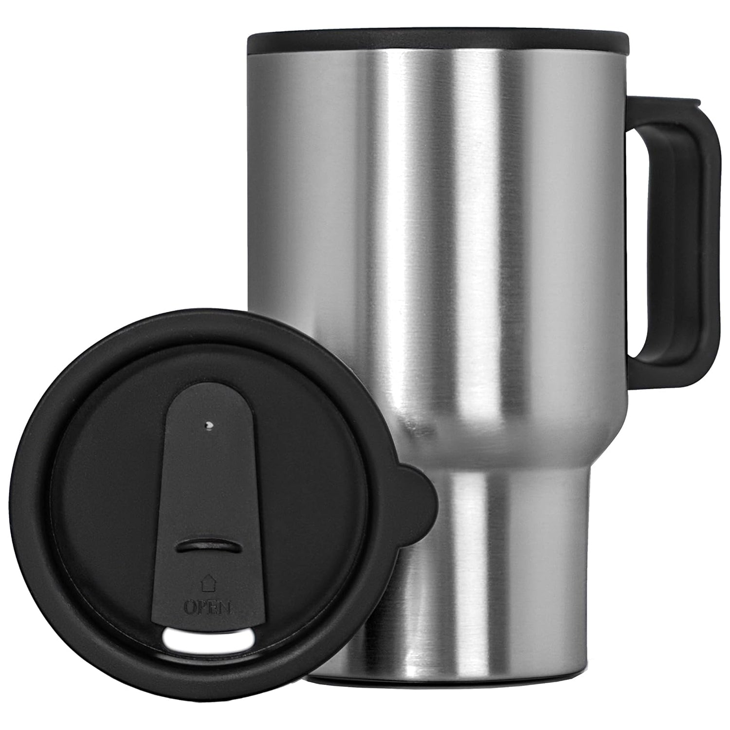 Stainless Steel Vacuum Glass Insulated Glass Coffee Cups (With Lid Handle 1 Pc)