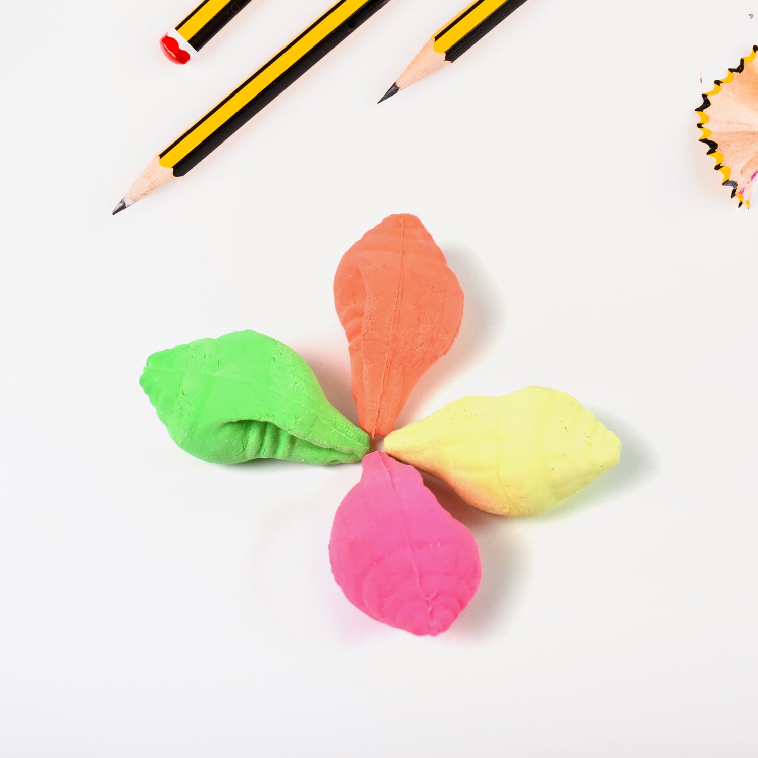 Shankh Shape Eraser Rubber (1 Pc Mix Colour Design)