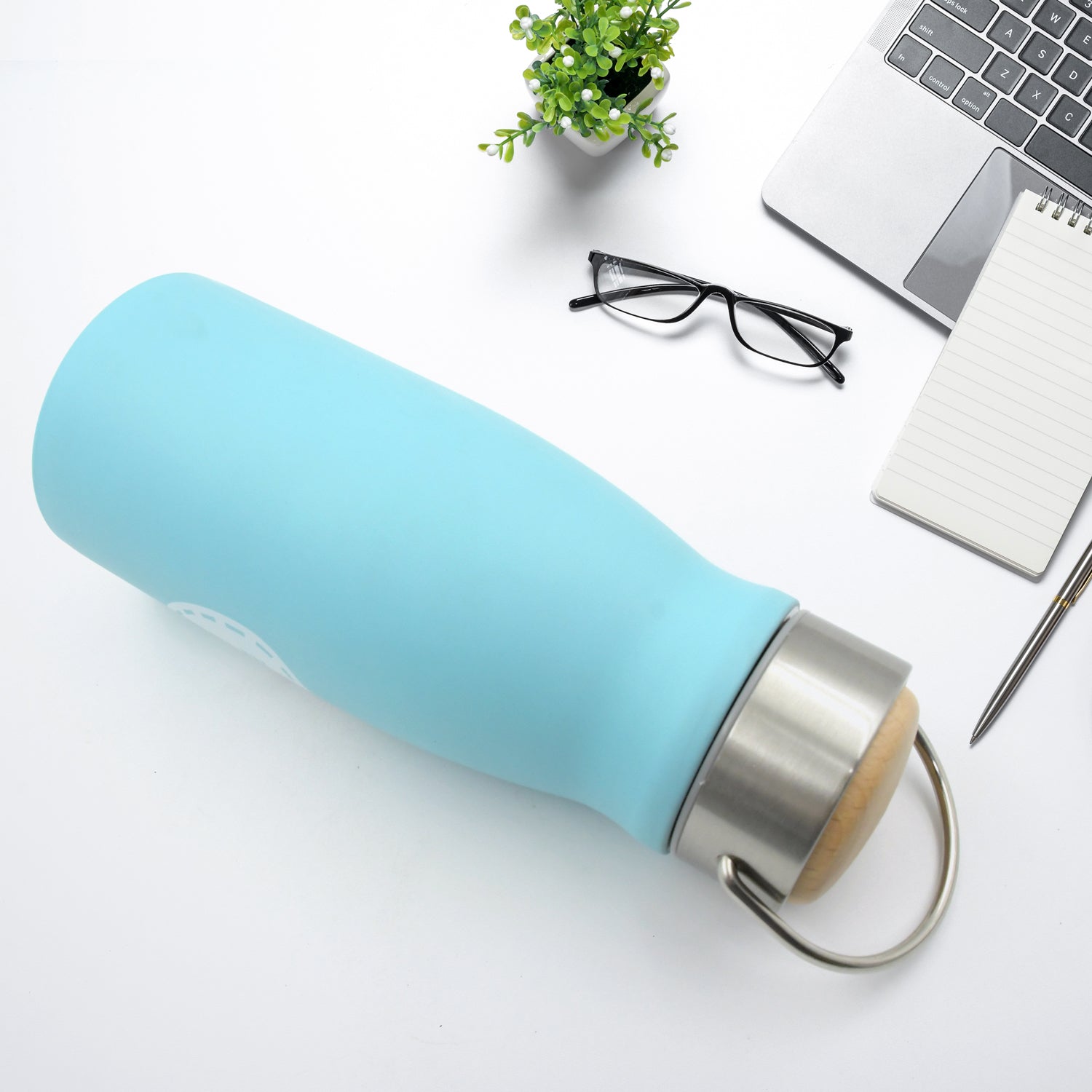 Stainless Steel Water Bottle With Handle Fridge Water Bottle Stainless Steel Water Bottle Leak Proof Rust Proof Hot Cold Drinks Gym Sipper Bpa Free Food Grade Quality Steel Fridge Bottle For Officegymschool (360 Ml)
