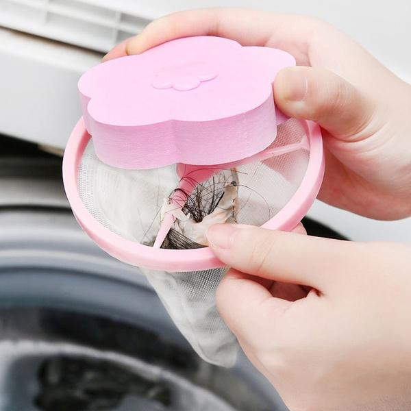 Washing Machine Floating Filter Lint Mesh Bag Net Pouch Hairlint Catcher