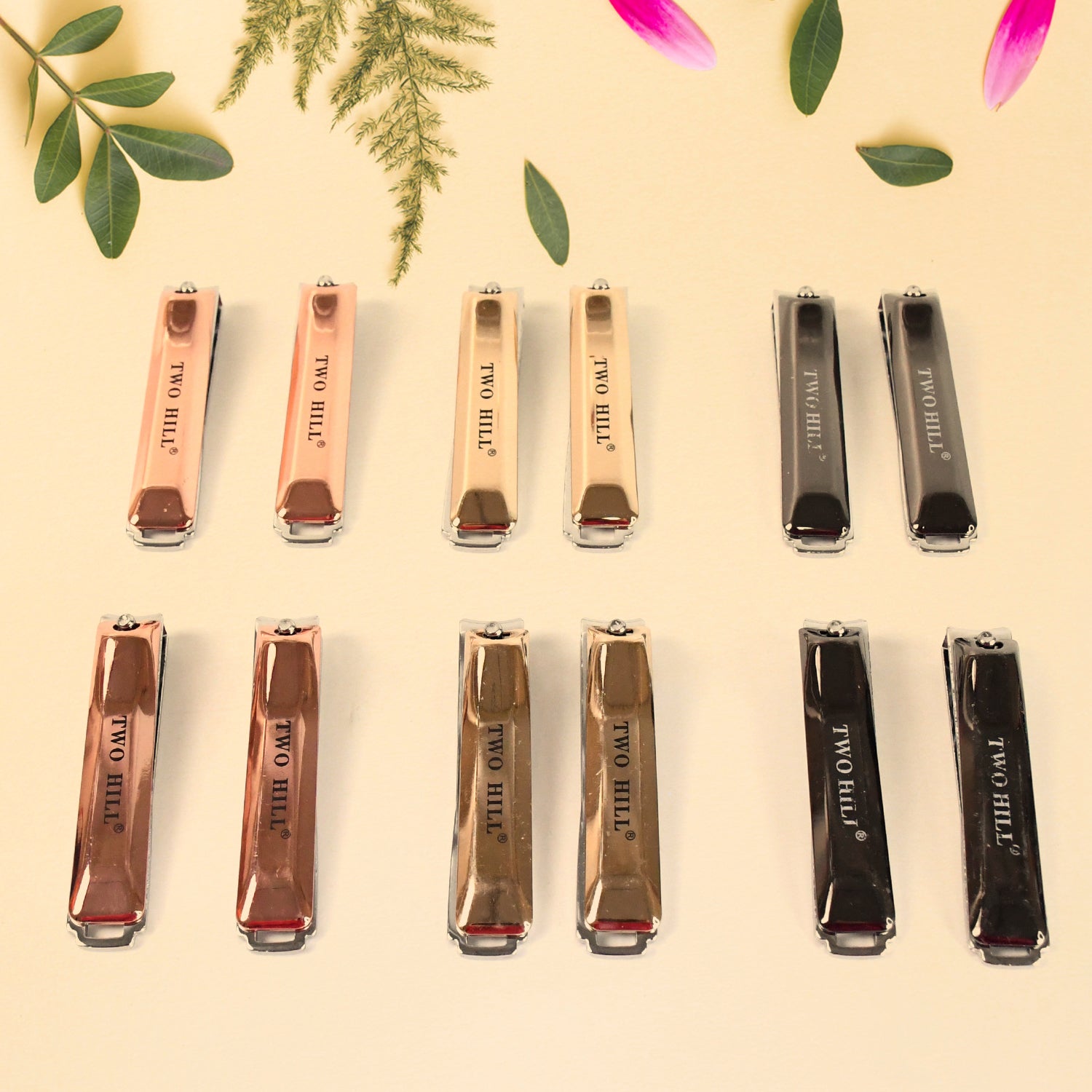 Stainless Steel Cute Nail Clipper With Nail Catcher Nail File (12 Pcs Set Mix Design)
