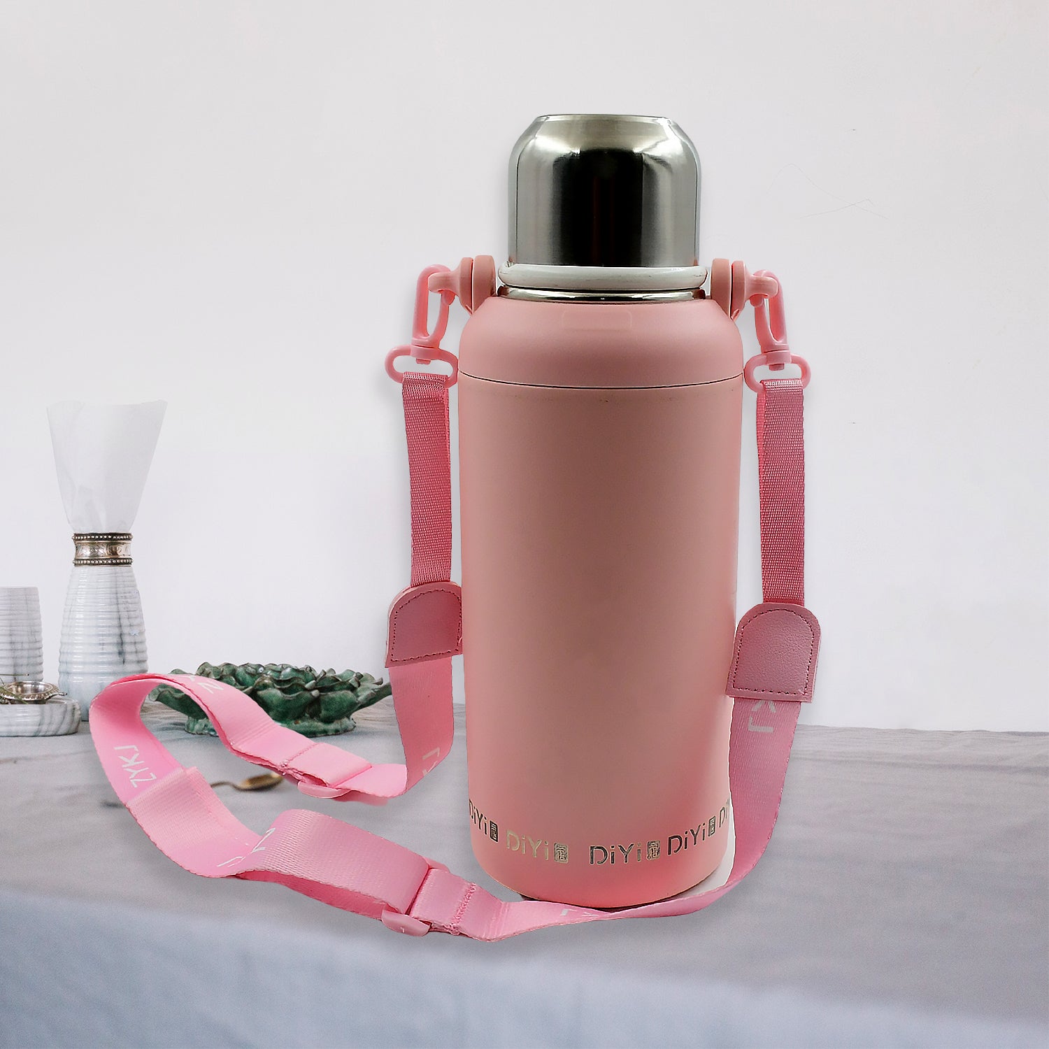 Stainless Steel Tumblers 316 Stainless Steel Vacuum Insulated Cup Bottle Portable Travel Kettle Water Bottle With Handle Outdoor Large Capacity Sports Kettle Cups Bottle (1300 Ml)