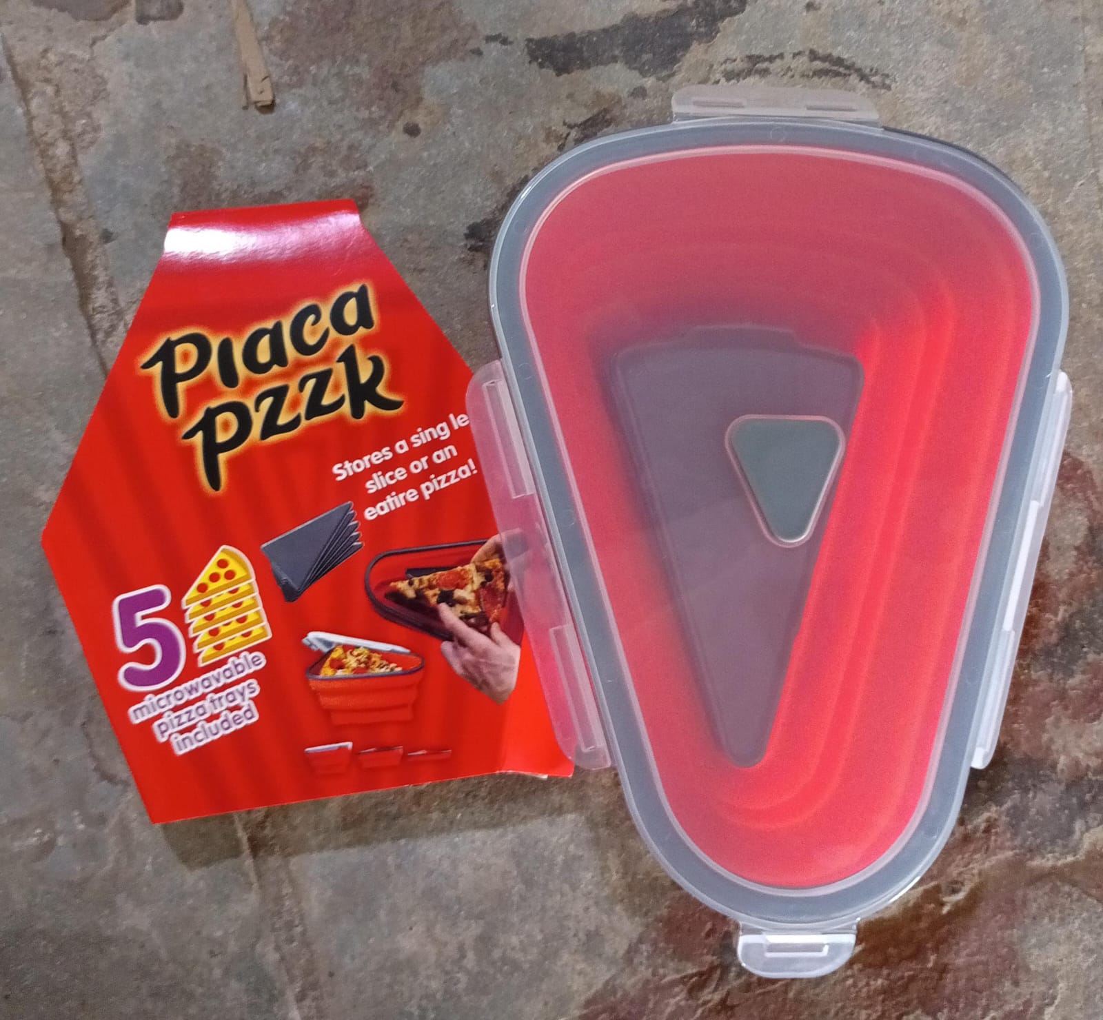 Reusable Pizza Storage Containers With 5 Microwavable Serving Trays Silicone Container Expandable Adjustable For Packing Pizza At Home Outdoor