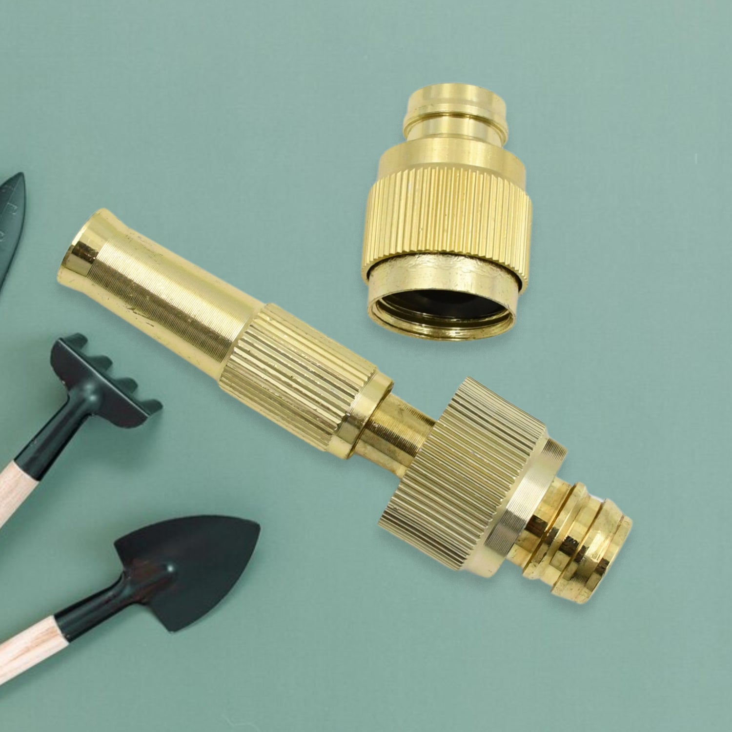 Water Spray Nozzle For Water Pipe Booster Nozzle For Car Wash Nozzle With High Pressure Water Adjustable Brass Nozzle Water Spray Gun For Gardening Watering Tools