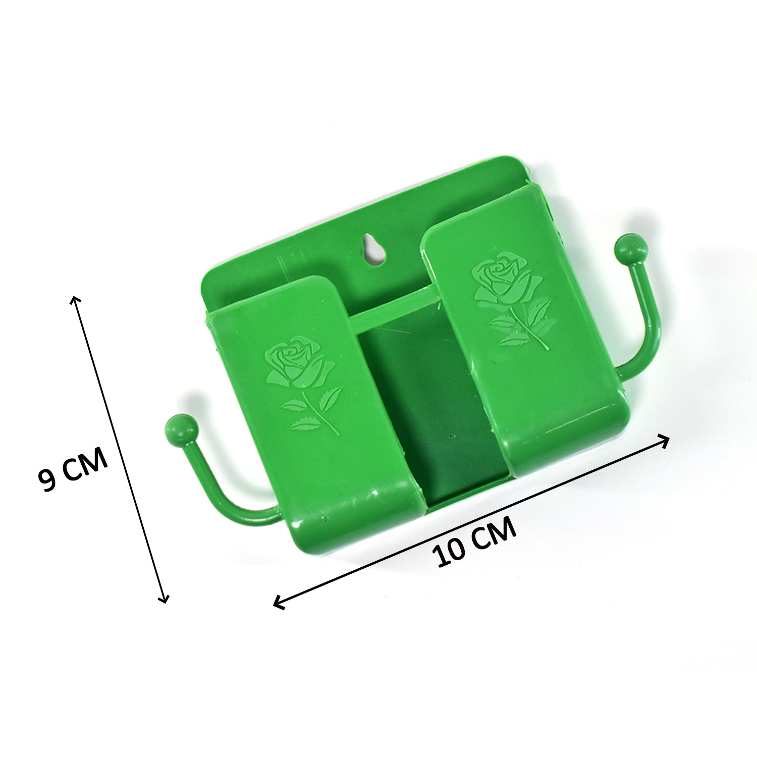 Wall Mounted Storage Box remote Storage Organizer Case With 2 Side Hanging Hooks.