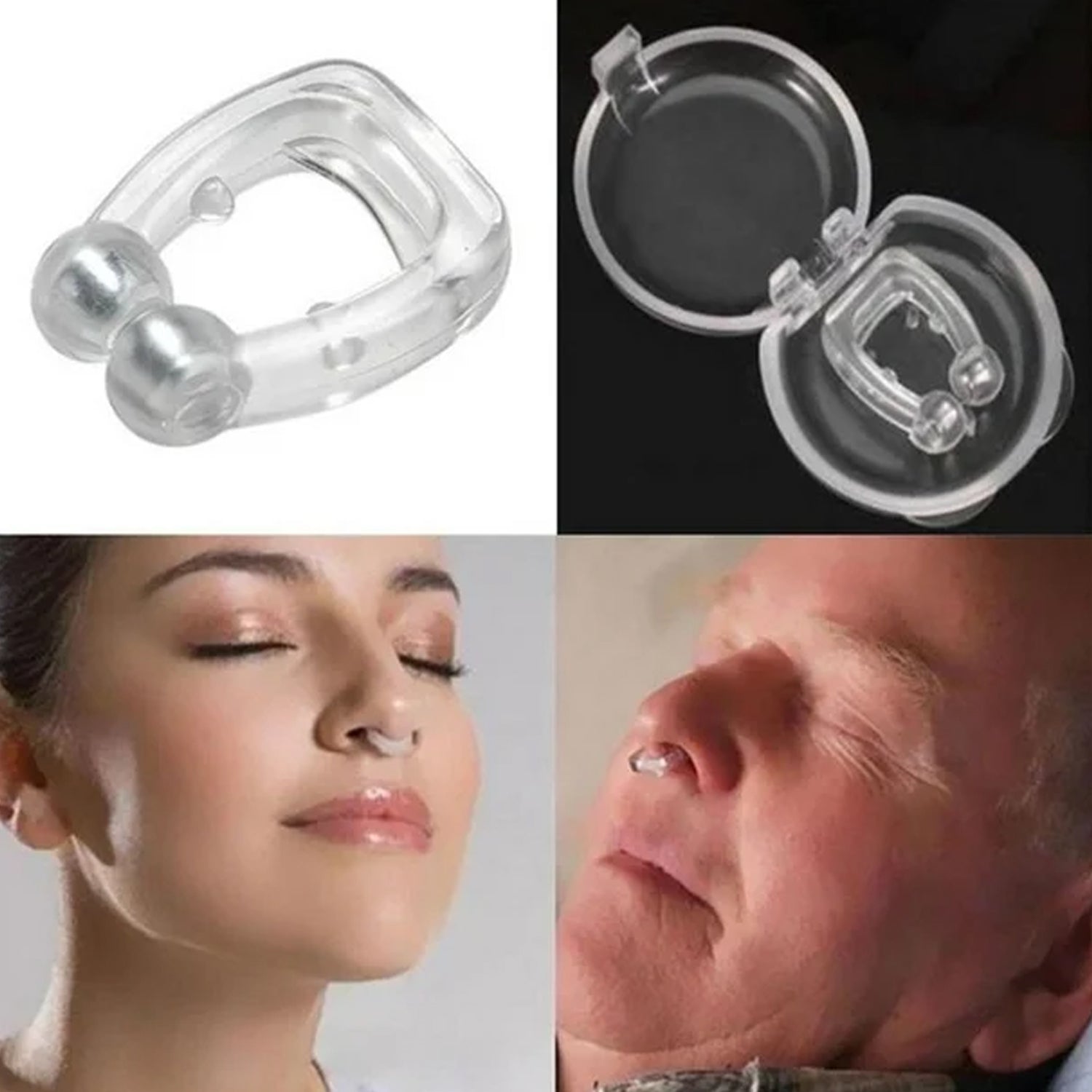 Anti Snore Device For Men And Woman Silicone Magnetic Nose Clip For Heavy Snoring Sleeper Snore Stopper Anti Snoring Device (1 Pc)