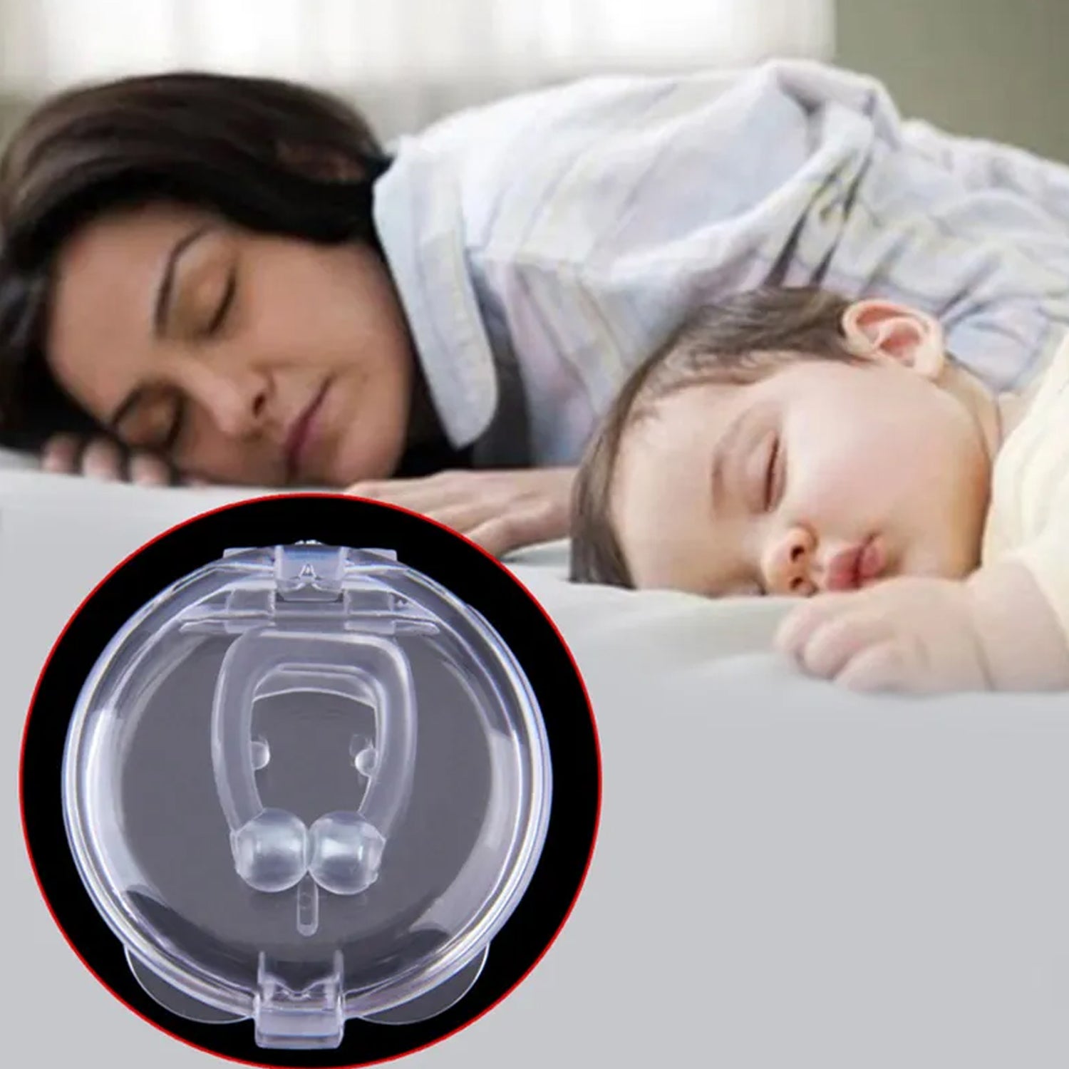 Anti Snore Device For Men And Woman Silicone Magnetic Nose Clip For Heavy Snoring Sleeper Snore Stopper Anti Snoring Device (1 Pc)