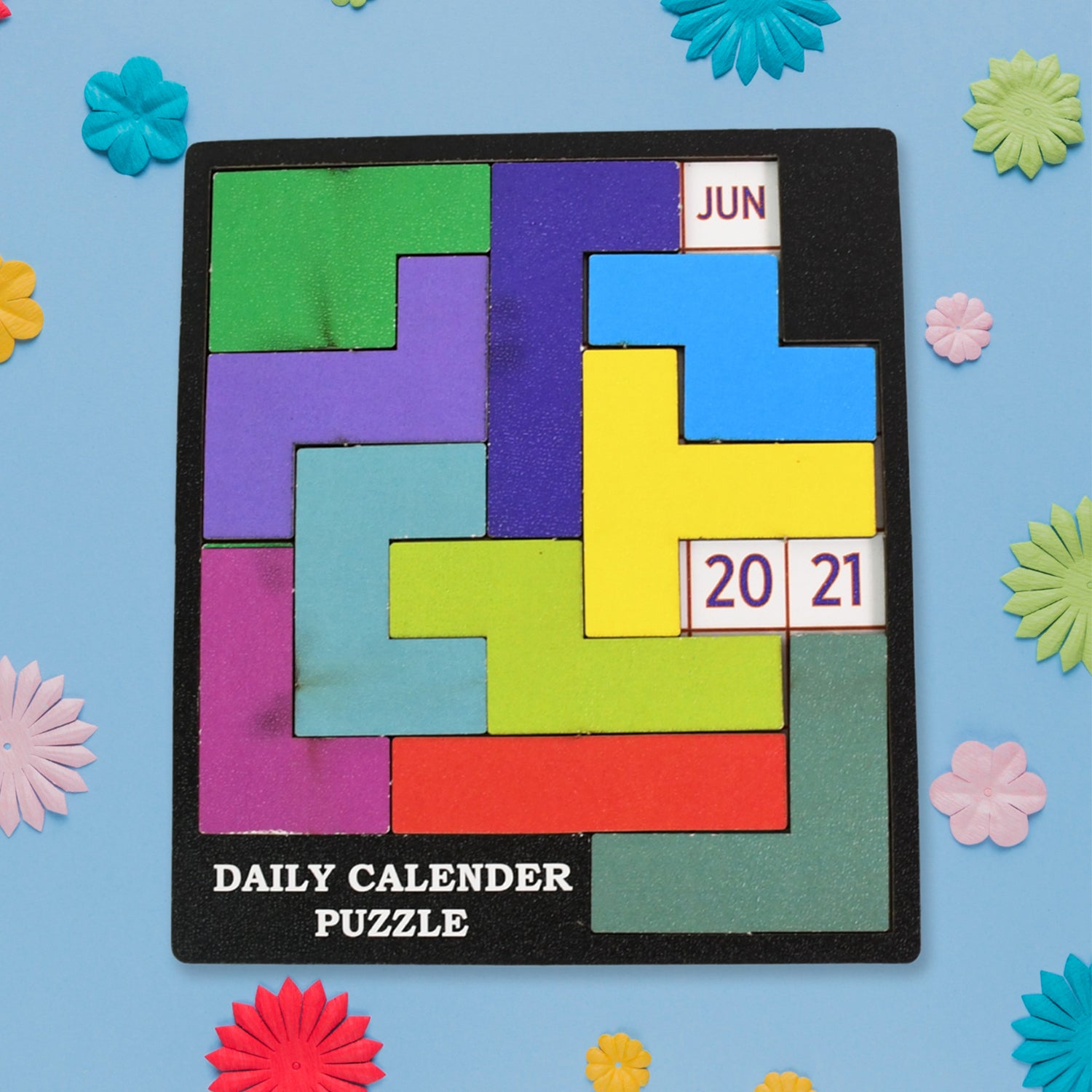 Wooden Daily Calendar Puzzle (Multicolor 1 Set)