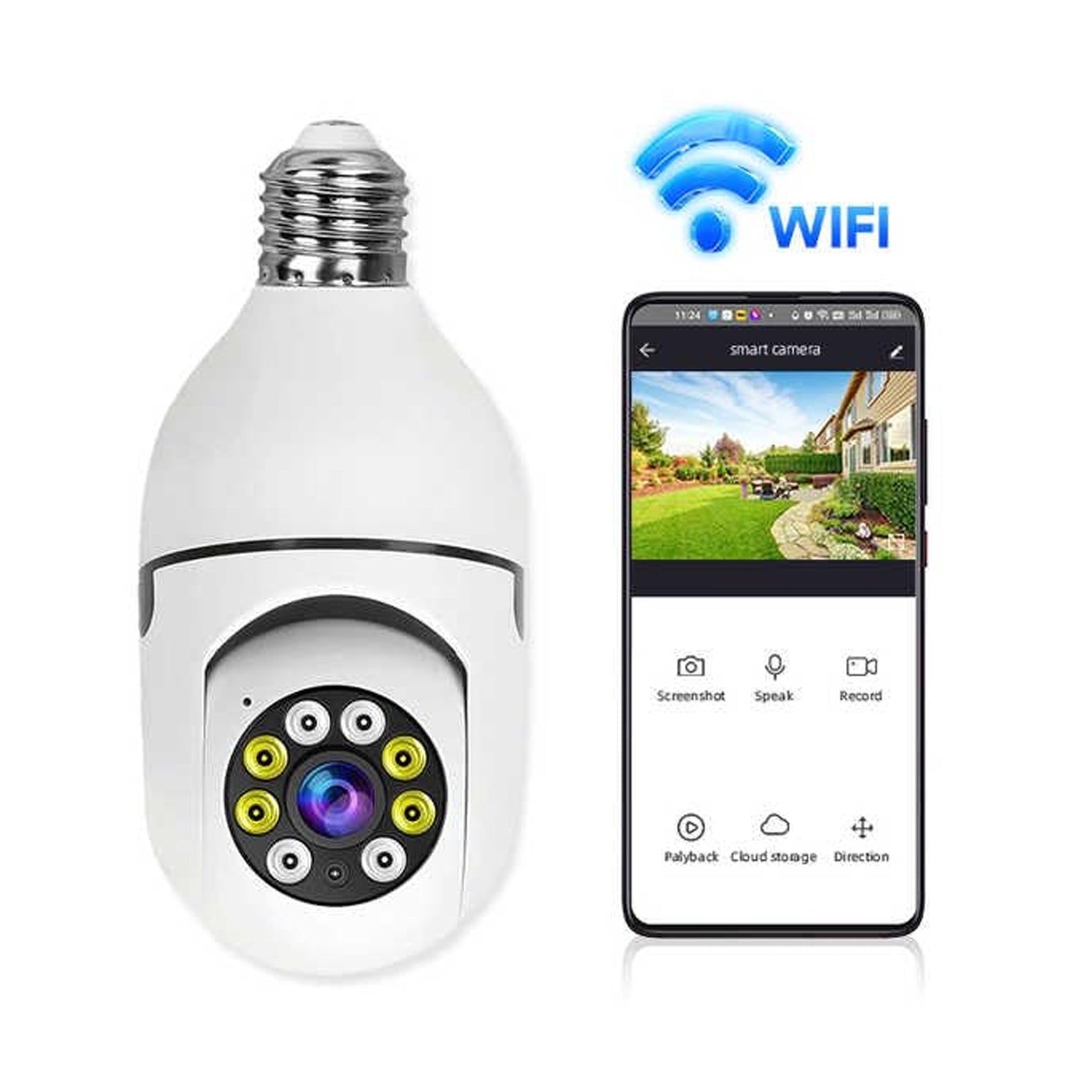 Pro Fisheye 360 Degree Panoramic Wireless Wifi Ip Cctv Security Camera (Pack Of 1)