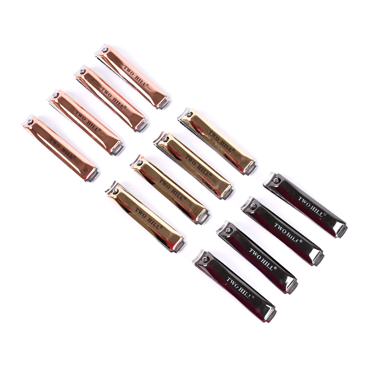 Stainless Steel Cute Nail Clipper With Nail Catcher Nail File (12 Pcs Set Mix Design)