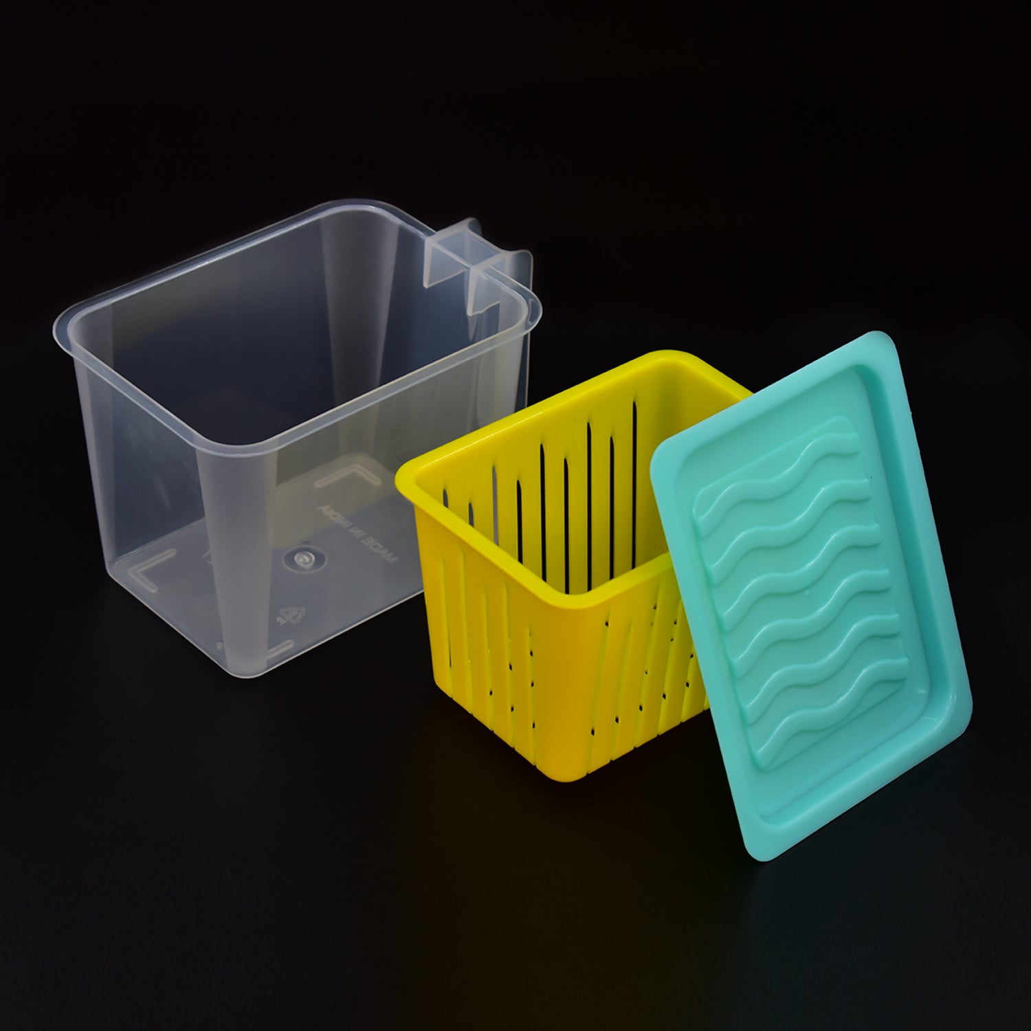 Fridge Storage Containers With Handle Plastic Storage Container For Kitchen(4 Pcs Set)
