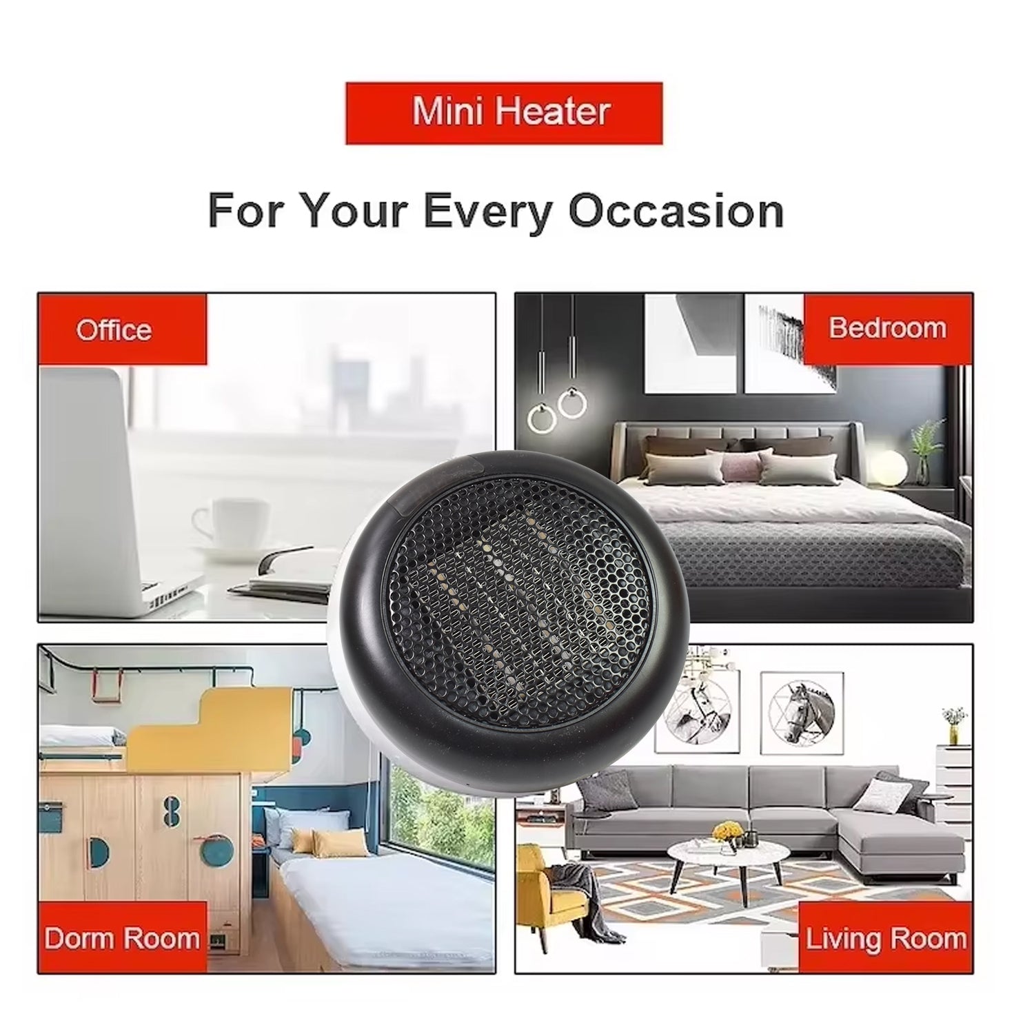 Room Heater For Home Office Camper Led Screen Portable Wall Heater (1000w 1 Pc)