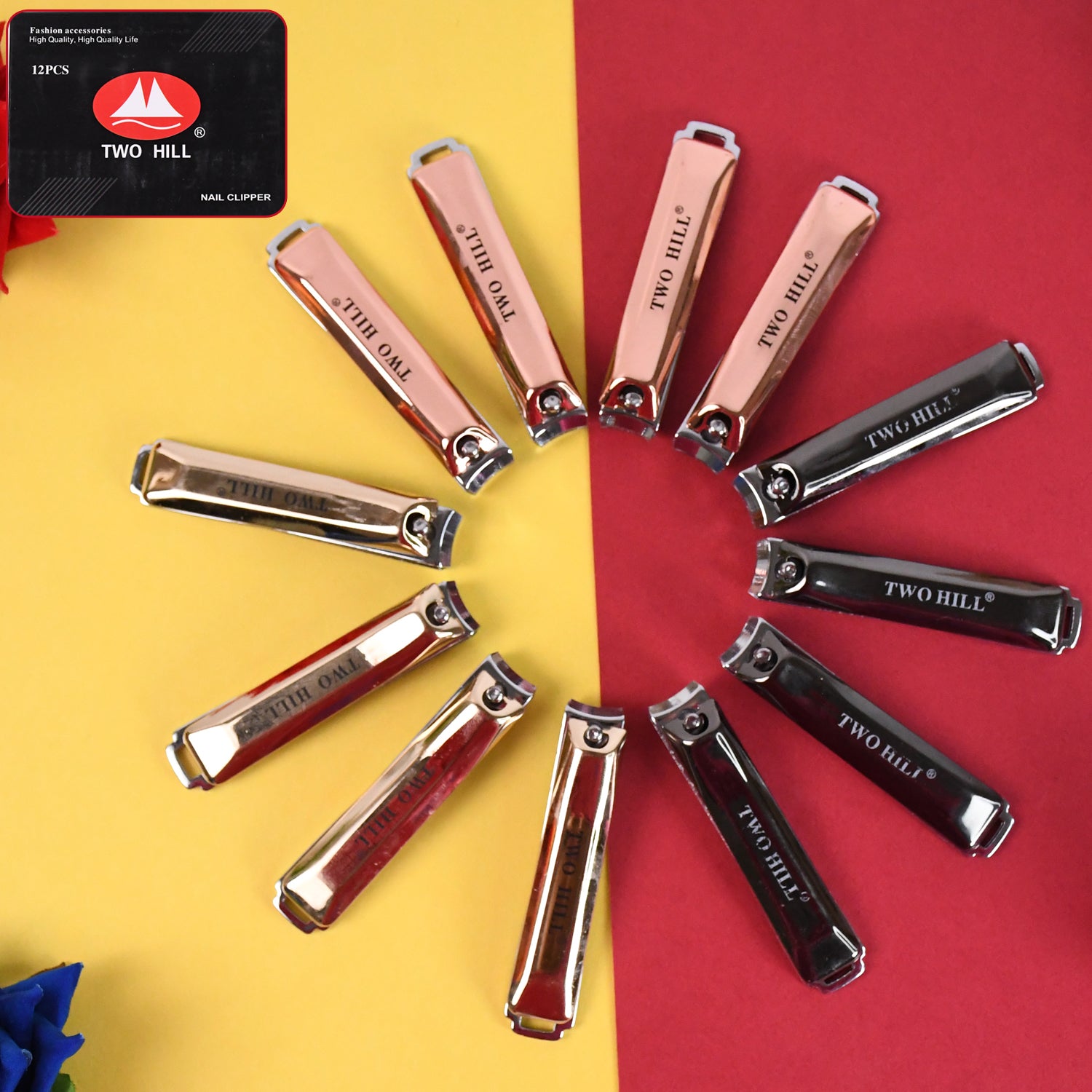 Stainless Steel Cute Nail Clipper With Nail Catcher Nail File (12 Pcs Set Mix Design)