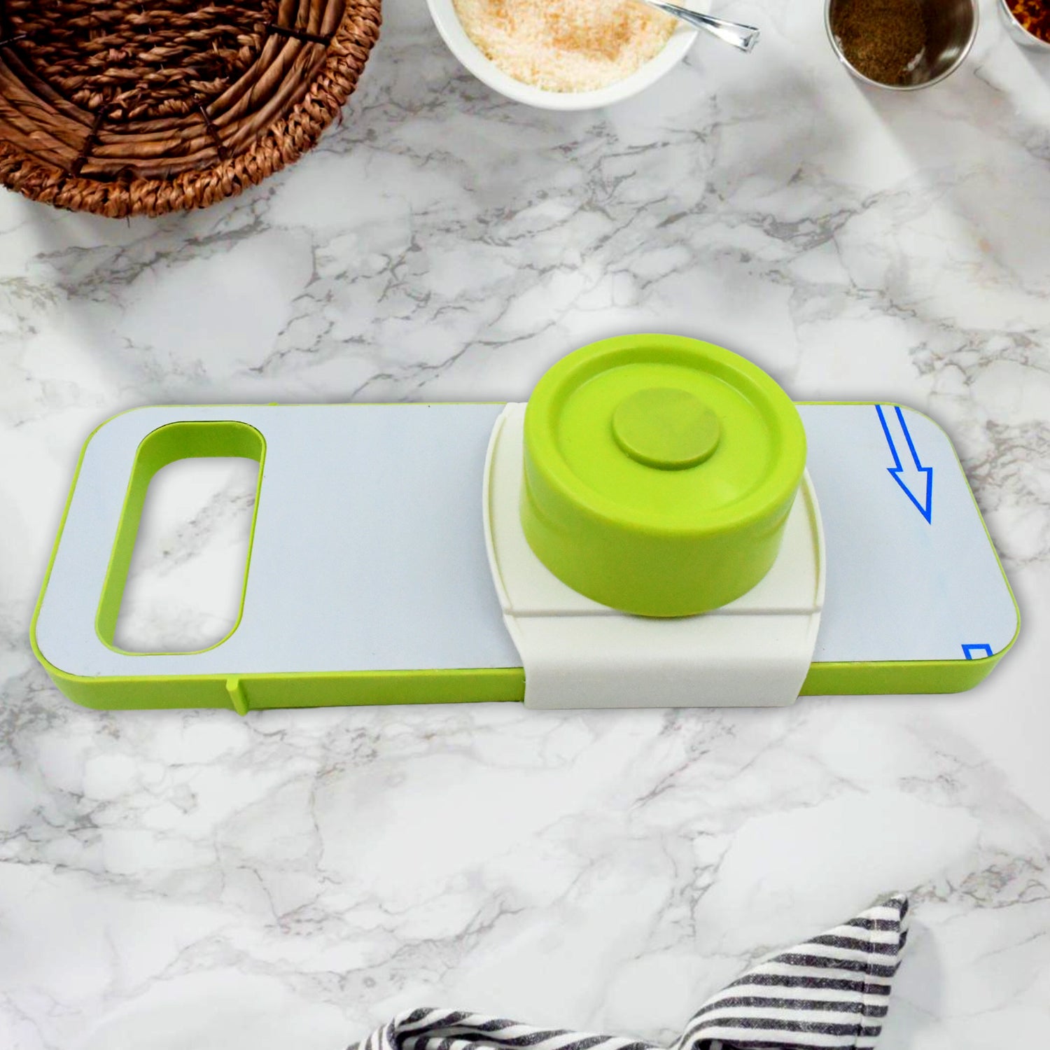 Slicer For Kitchen 5 In 1 Foldable Vegetable Slicer Blade Potato Cutter Veggie Slicer Onion Slicer Julienne Grater With Protective Guards Stainless Steel Blade