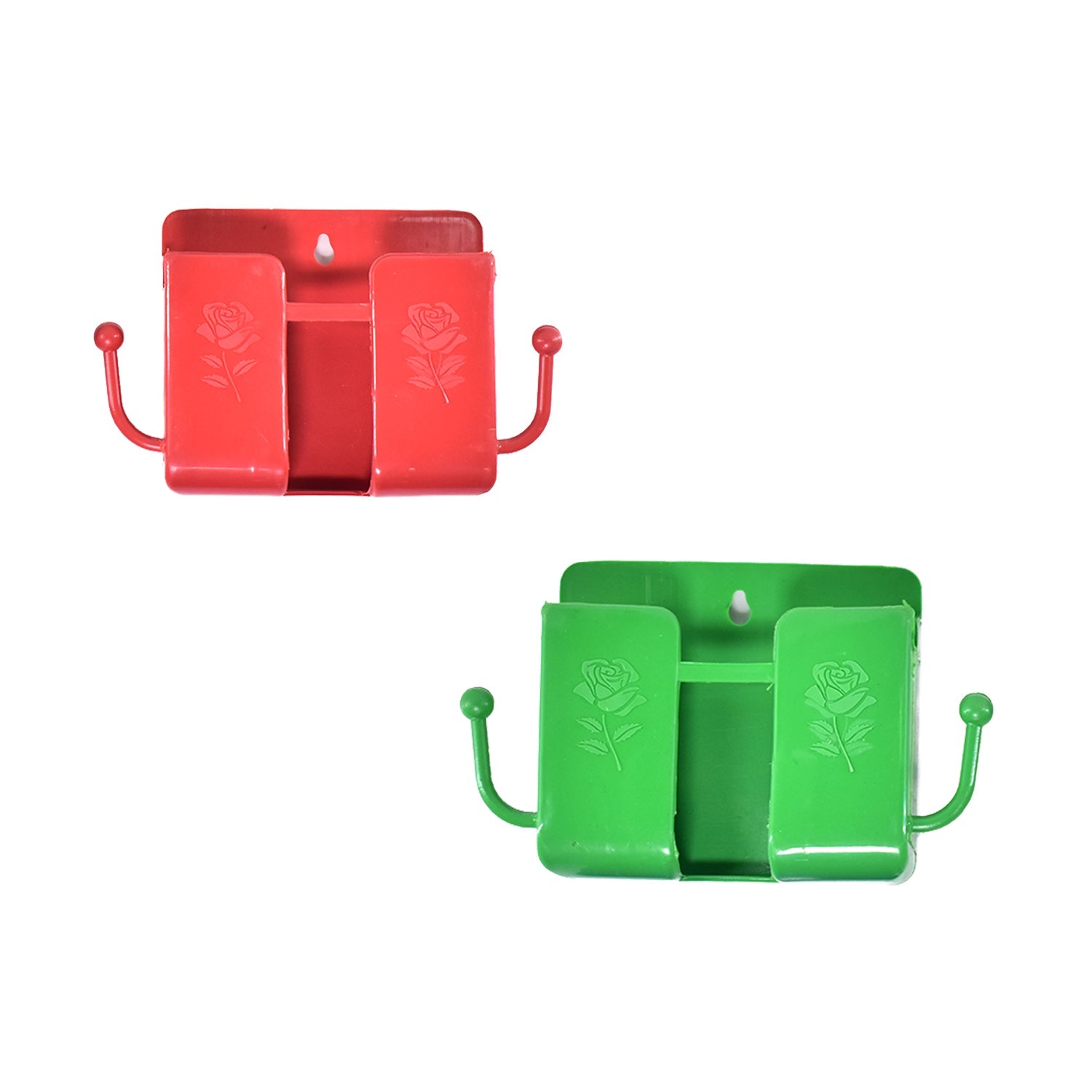 Wall Mounted Storage Box remote Storage Organizer Case With 2 Side Hanging Hooks.
