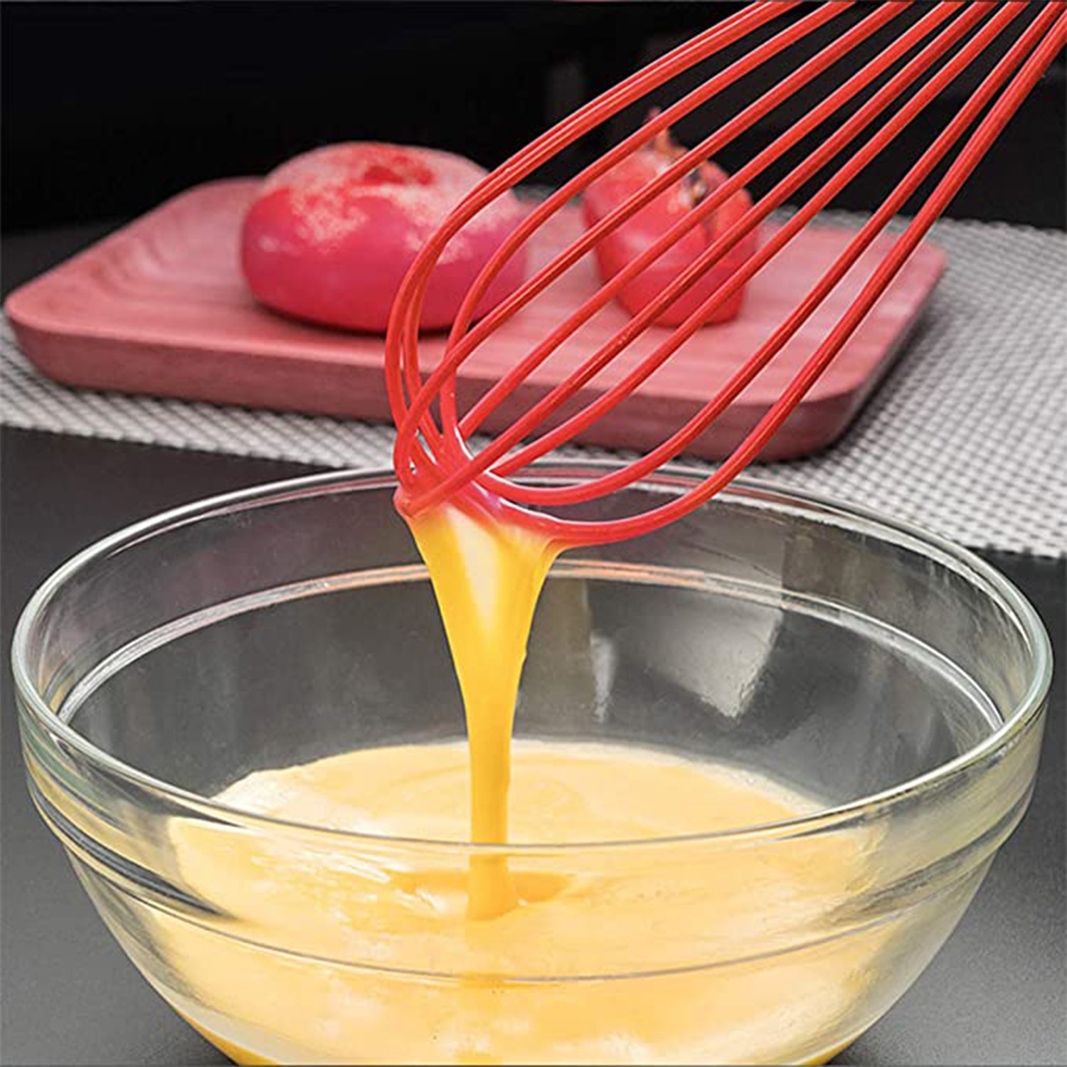 Manual Whisk Mixer Silicone Whisk Cream Whisk Flour Mixer Rotary Egg Mixer Kitchen Baking Tool.