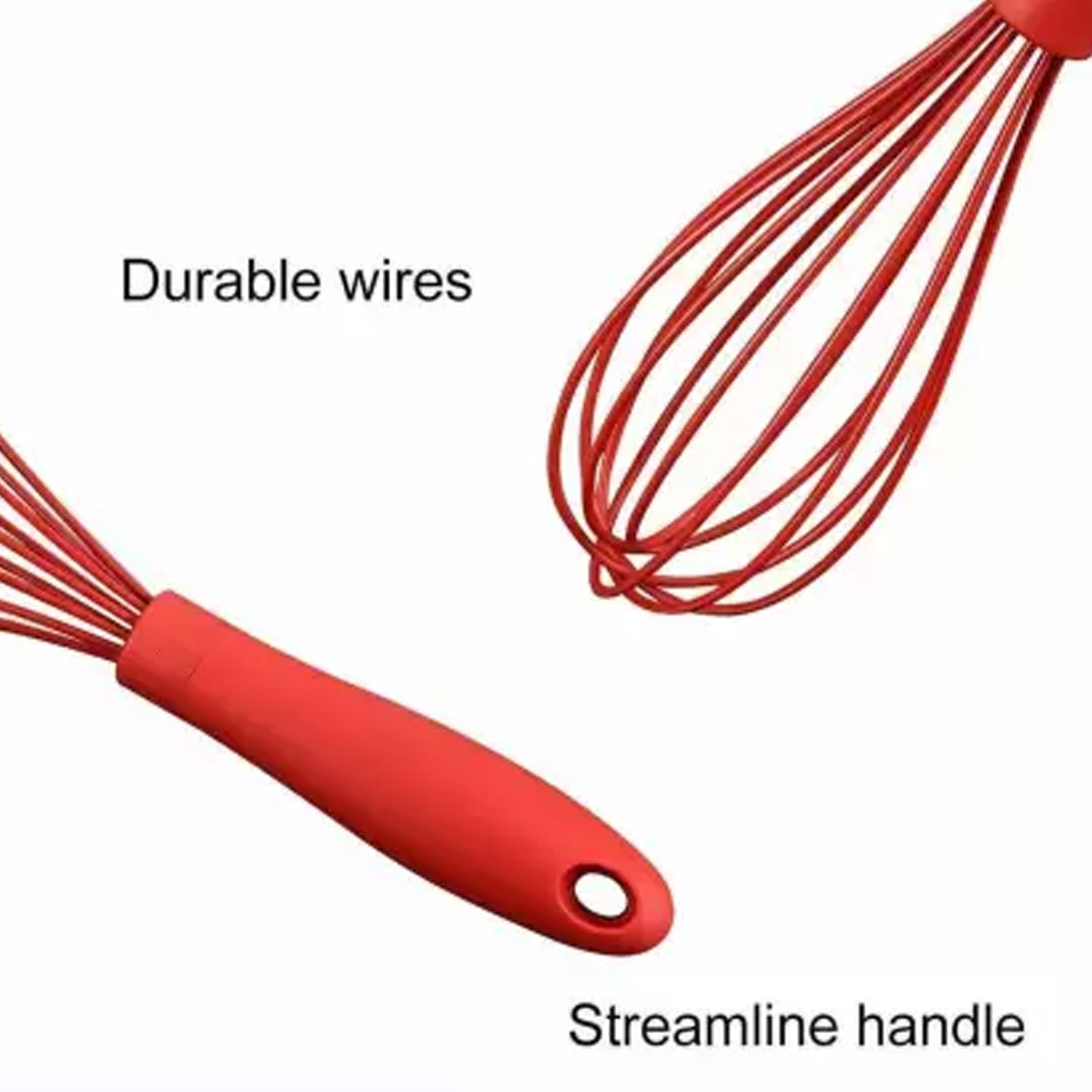 Manual Whisk Mixer Silicone Whisk Cream Whisk Flour Mixer Rotary Egg Mixer Kitchen Baking Tool.