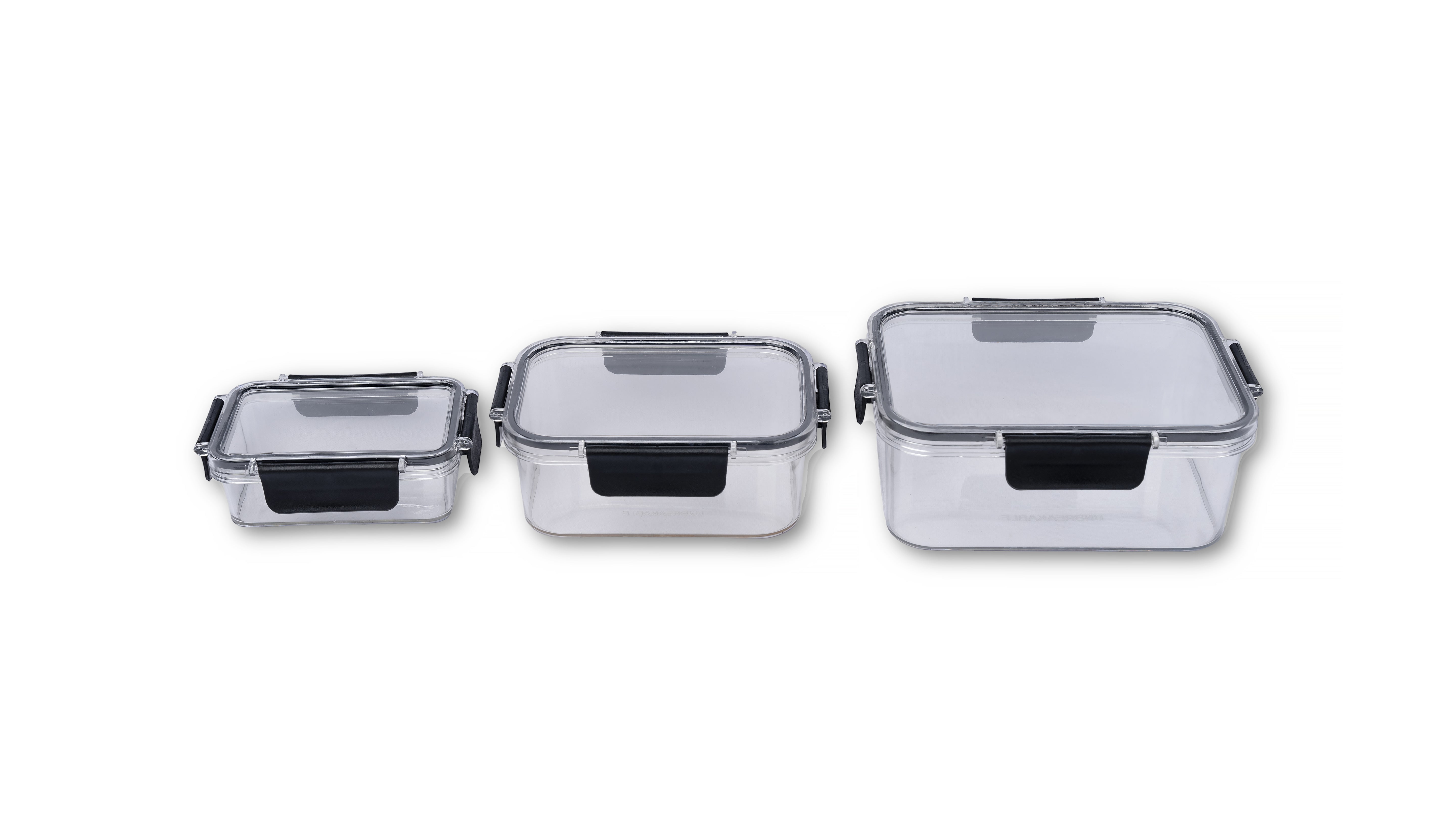 Airtight Kitchen Storage Cointainer Pack of 3 Kitchen Combo Set - 300ml+800ml+1200ml