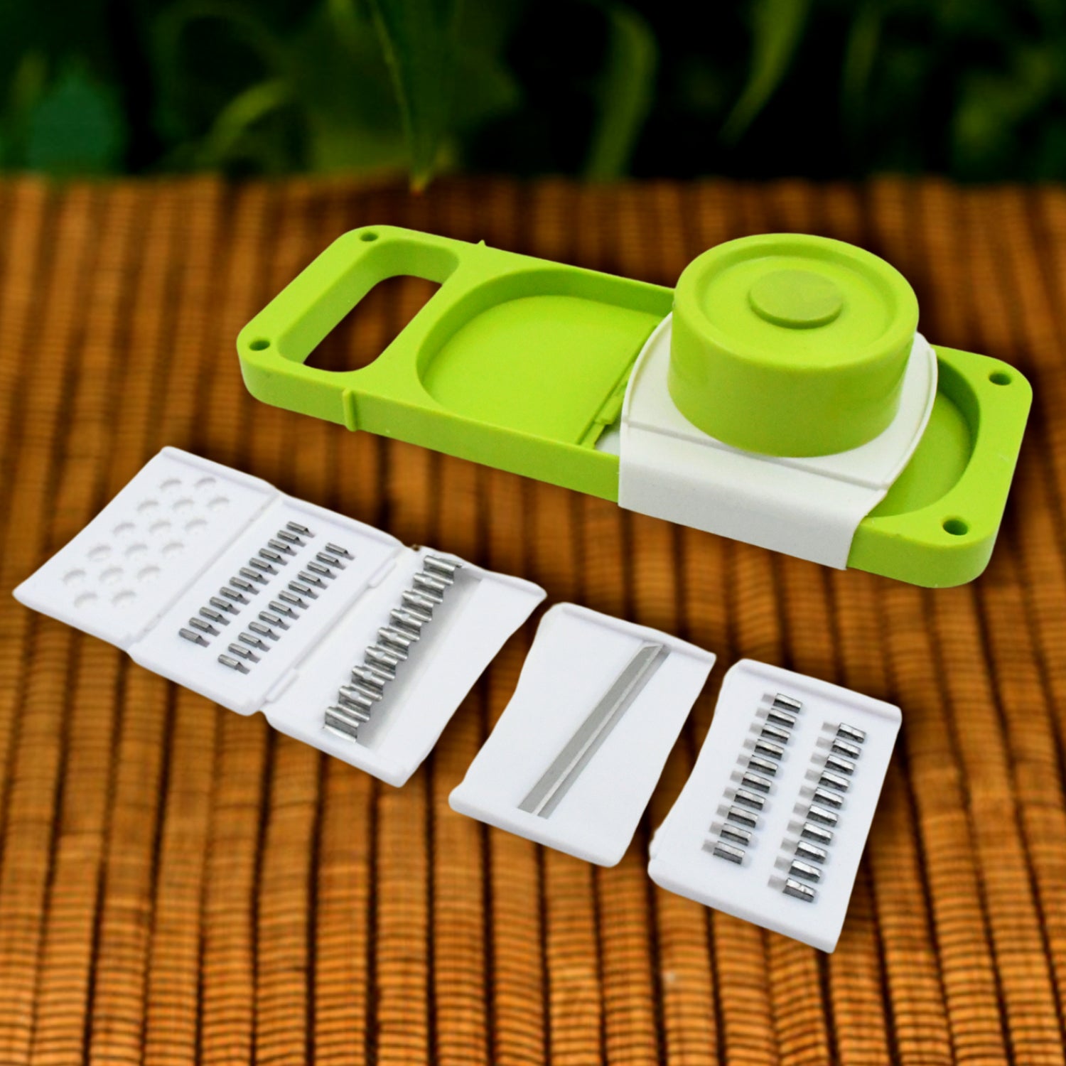 Slicer For Kitchen 5 In 1 Foldable Vegetable Slicer Blade Potato Cutter Veggie Slicer Onion Slicer Julienne Grater With Protective Guards Stainless Steel Blade