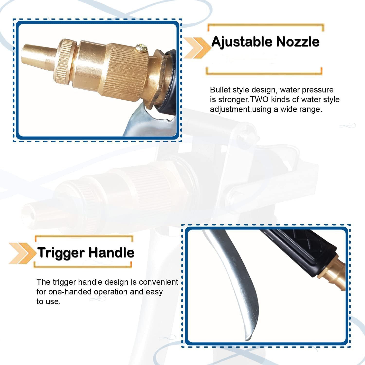 Water Spray Gun Trigger High Pressure Water Spray Gun For Car,bike,plants