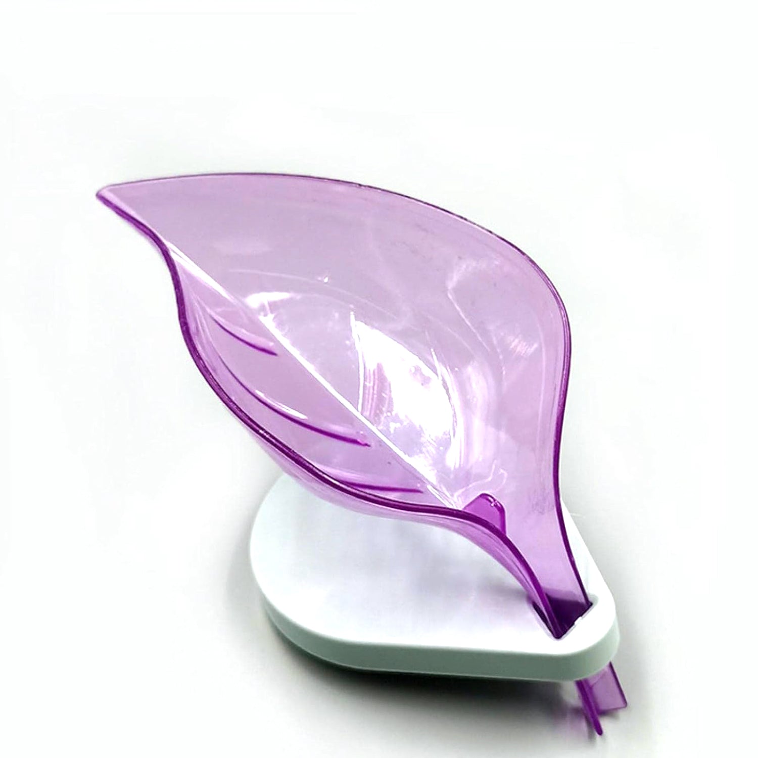 Soap Tray Self Draining Leaf Soap Box Storage Soap Box Rack Leaf Laundry Soap Box With Suction Cup Suitable For Bathroom And Kitchen Plastic Tray Rack (1 Pc)