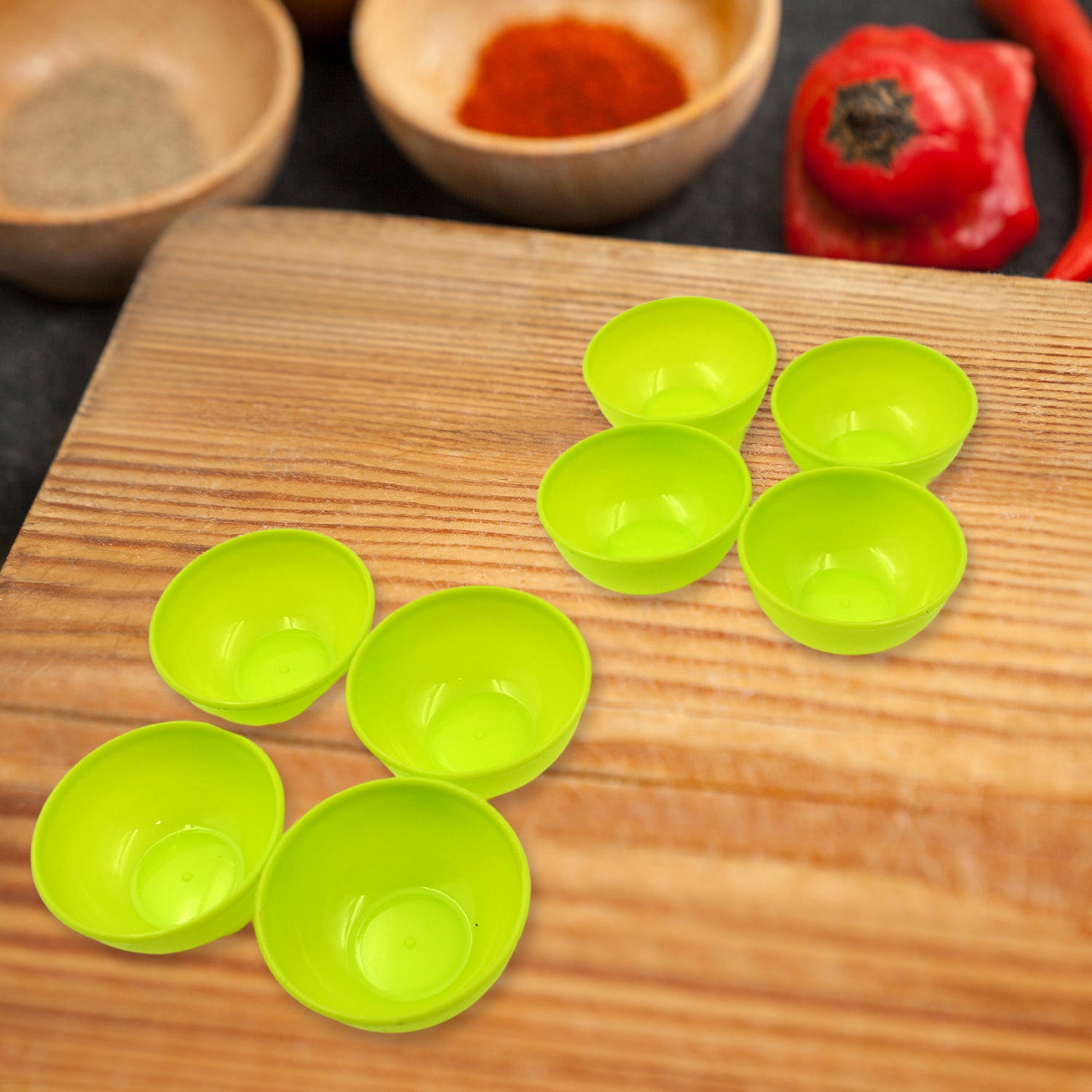 Multipurpose Small Round Plastic Bowl  Katori Microwave Safe Reusable Lightweight Bowl Dishwasher Safe Chutney Bowl (8 Pcs Set)