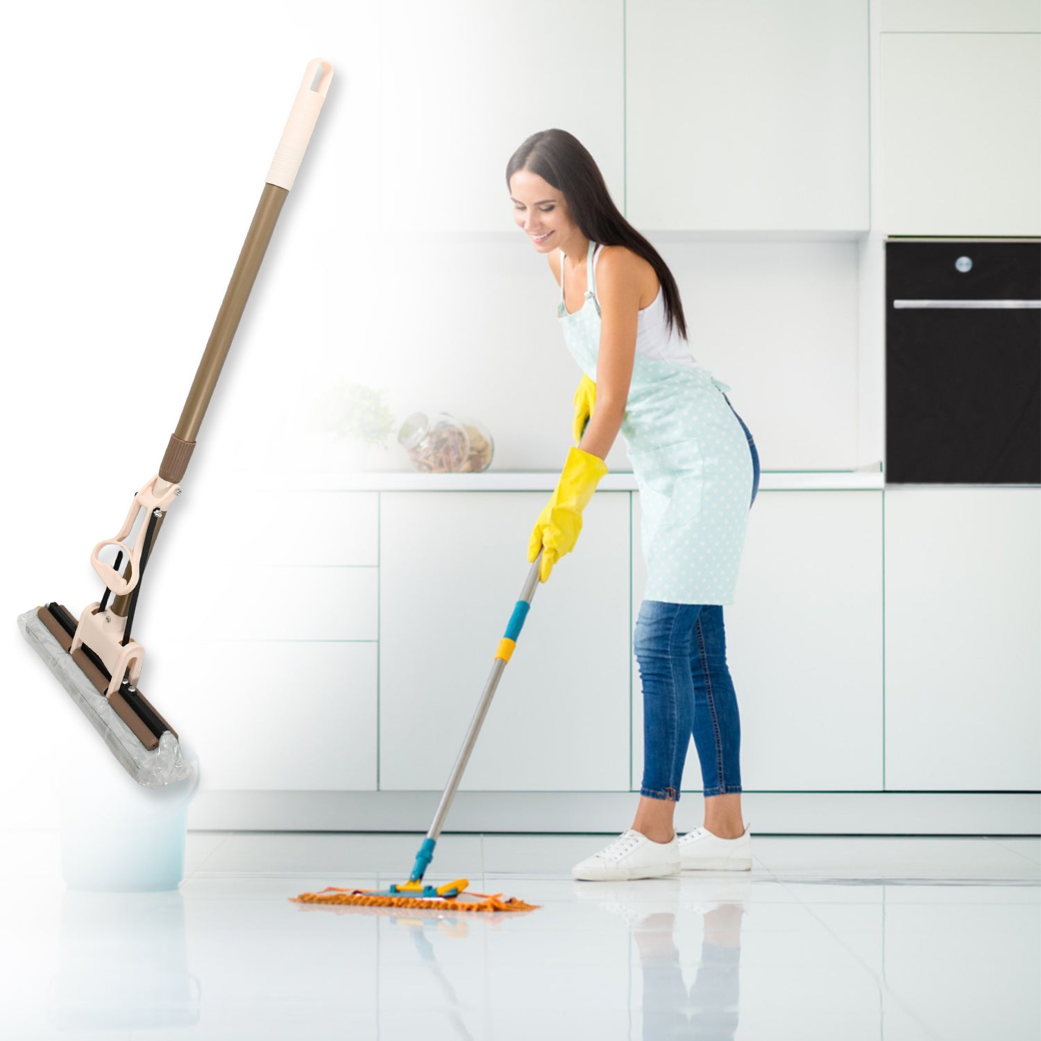 Sponge Mop Super Absorbent Sponge-head-self-cleaning Miracle-mop