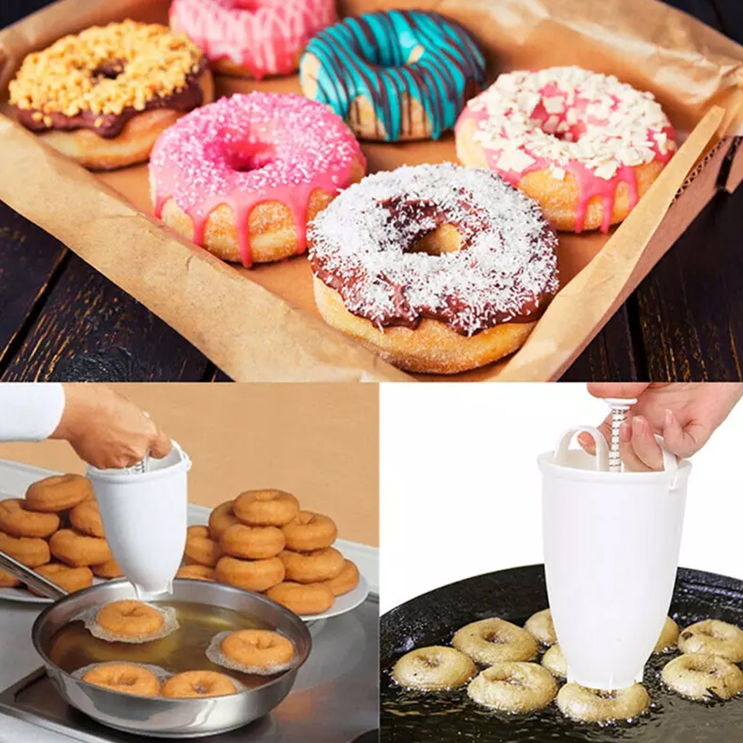vada Maker Mini Donut Maker Dispenser Plastic ( 1 Pc )