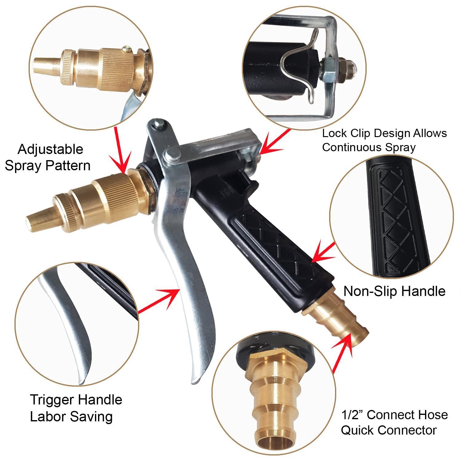 Water Spray Gun Trigger High Pressure Water Spray Gun For Car,bike,plants