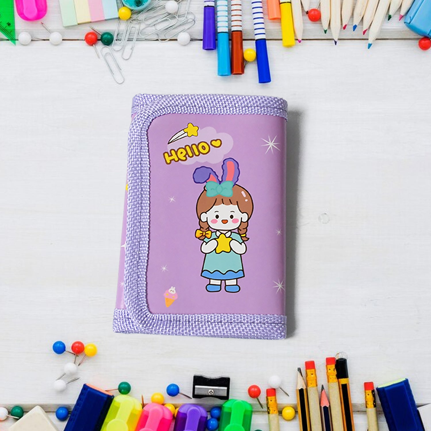 Stationery Set For Girls And Boys  Kids Return Gift - 7 In 1 School Items For Kids-pencils Eraser Sharpener Pouch Pencil Extender  Birthday Gift Idea Stationary Kit Set For School Kids (Pack Of 7 Pcs Set)